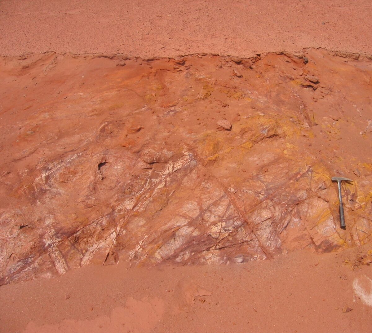 Looking At Exposed Rock From An Alteration Zone At The Arikepay Project